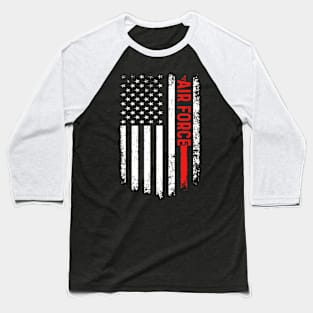 US Flag Airplane Patriotic American Pilot Baseball T-Shirt